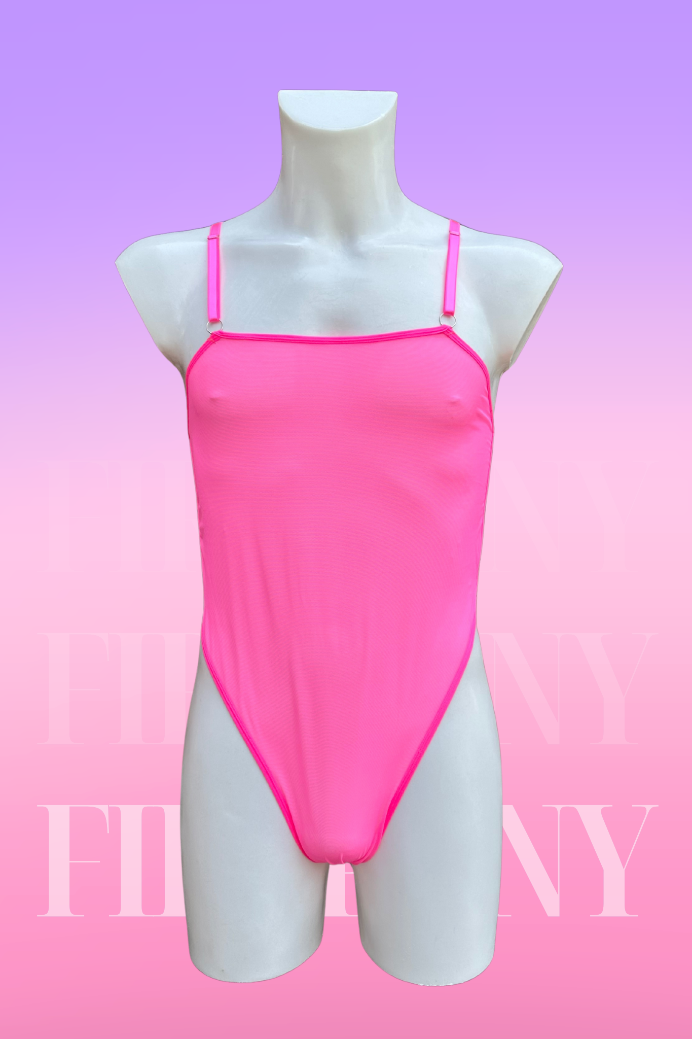 Pink Underwear Mesh Thong Bodysuit - Mens Sexy Bodysuit