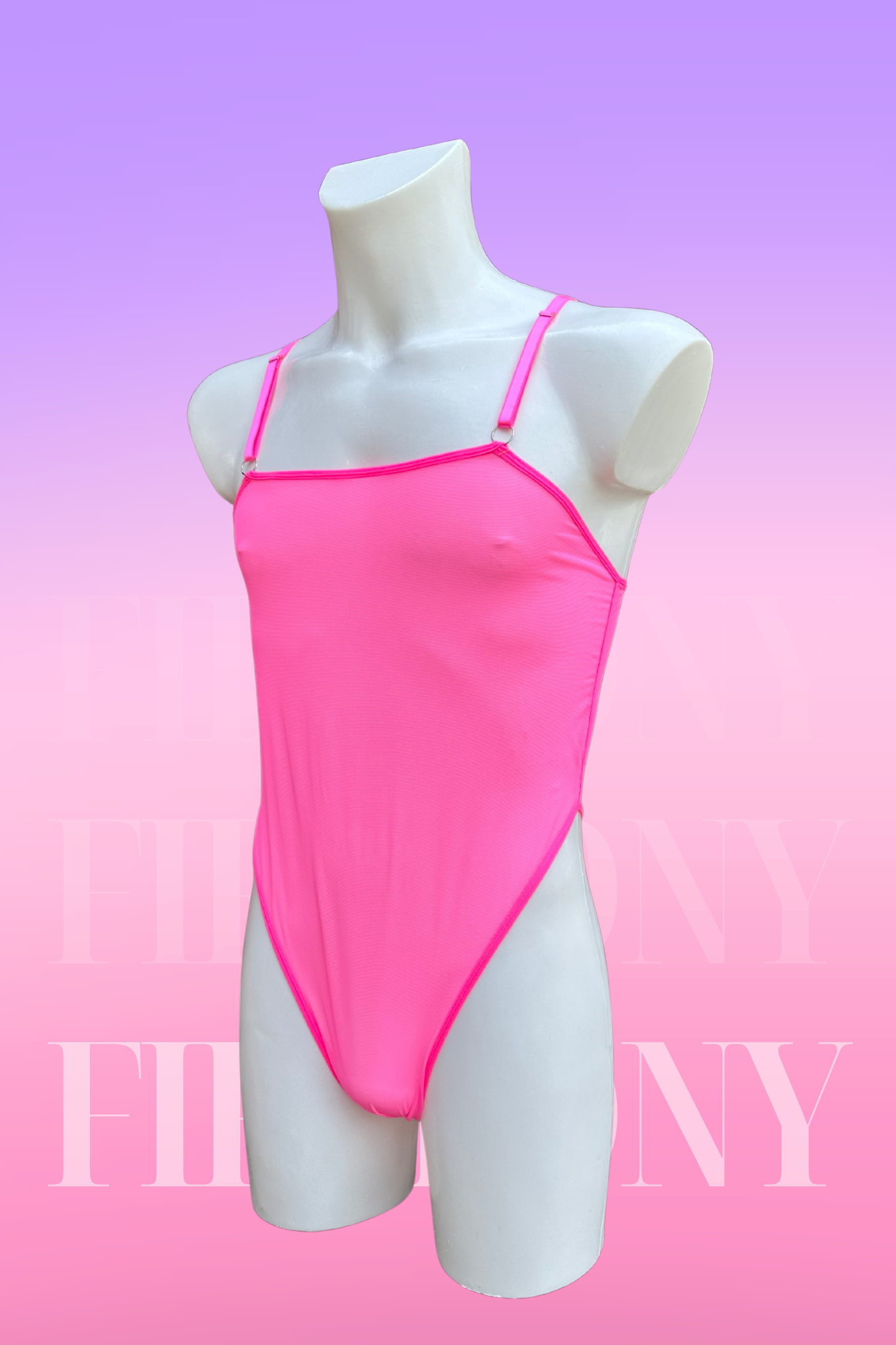 Pink Underwear Mesh Thong Bodysuit - Mens Sexy Bodysuit