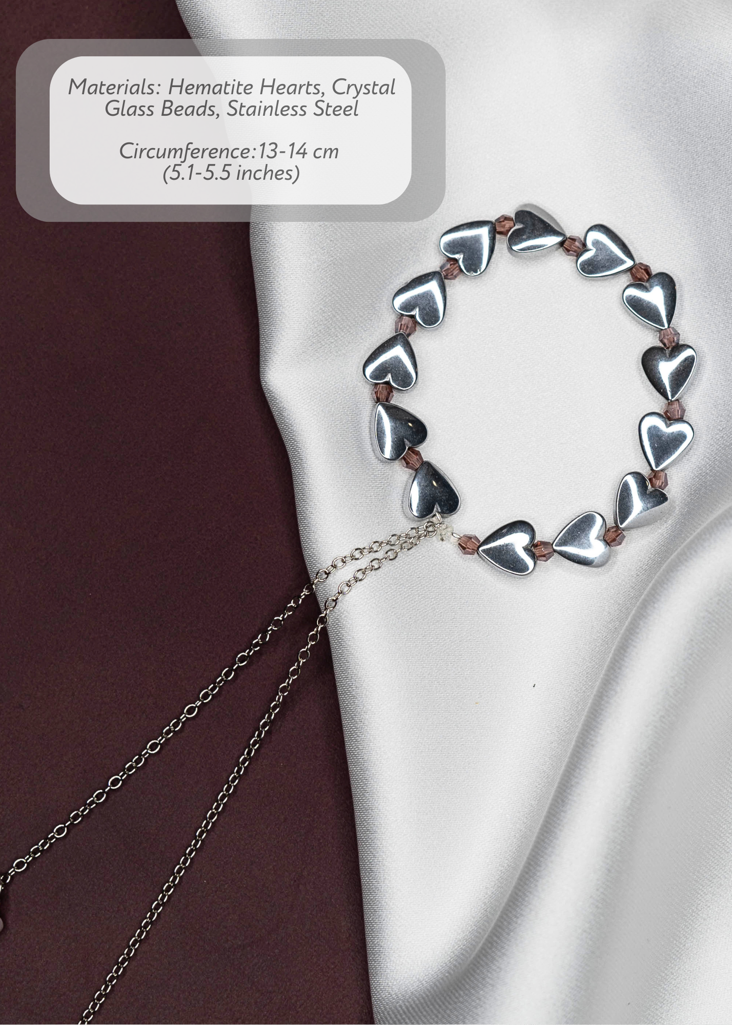 Hematite Heart Beads Penis ring jewelry - Cock jewelry