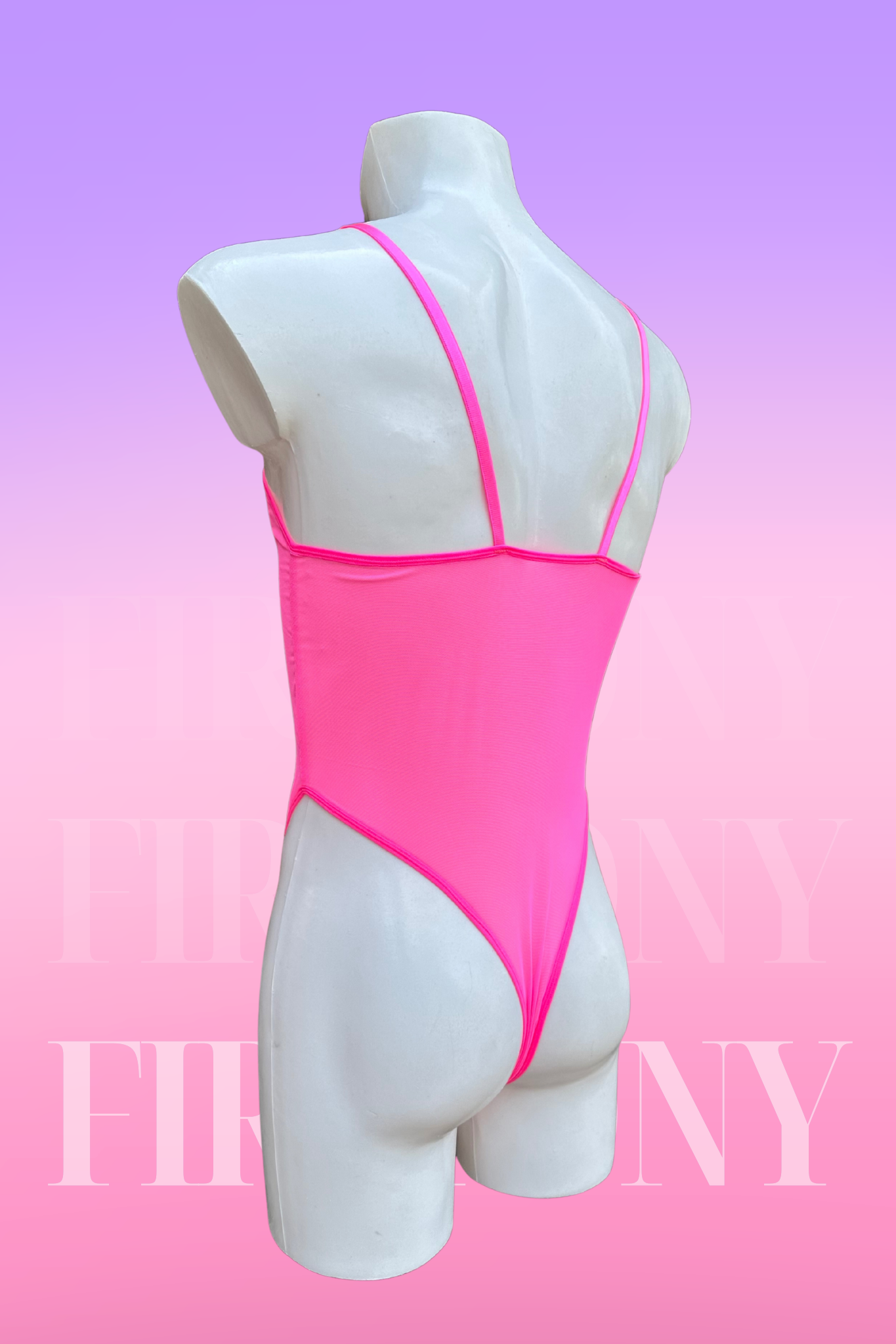 Pink Underwear Mesh Thong Bodysuit - Mens Sexy Bodysuit