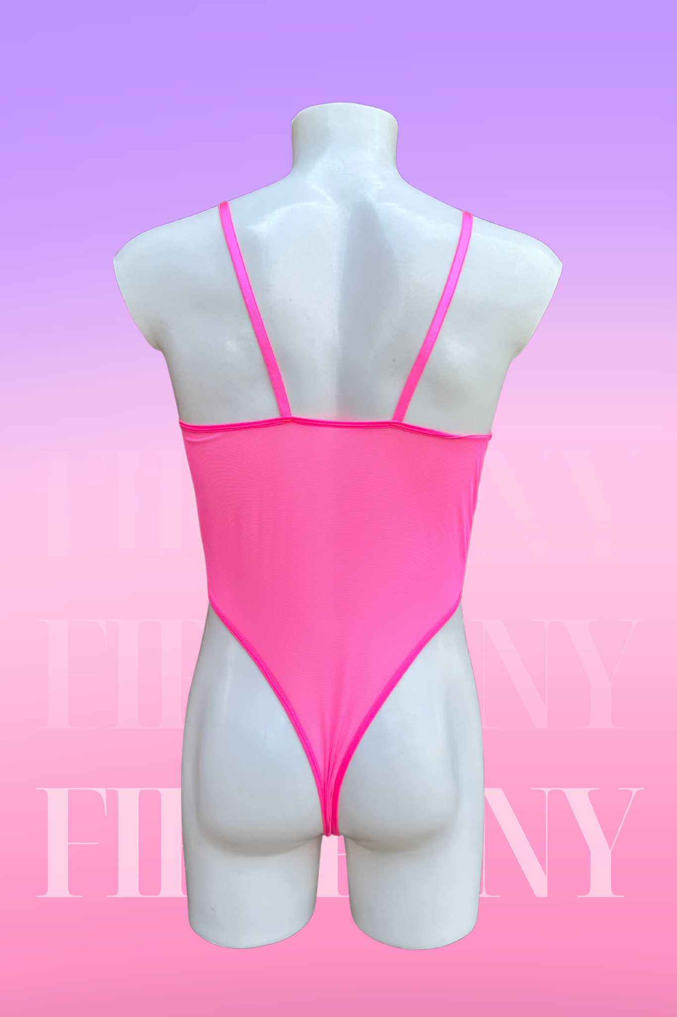 Pink Underwear Mesh Thong Bodysuit - Mens Sexy Bodysuit