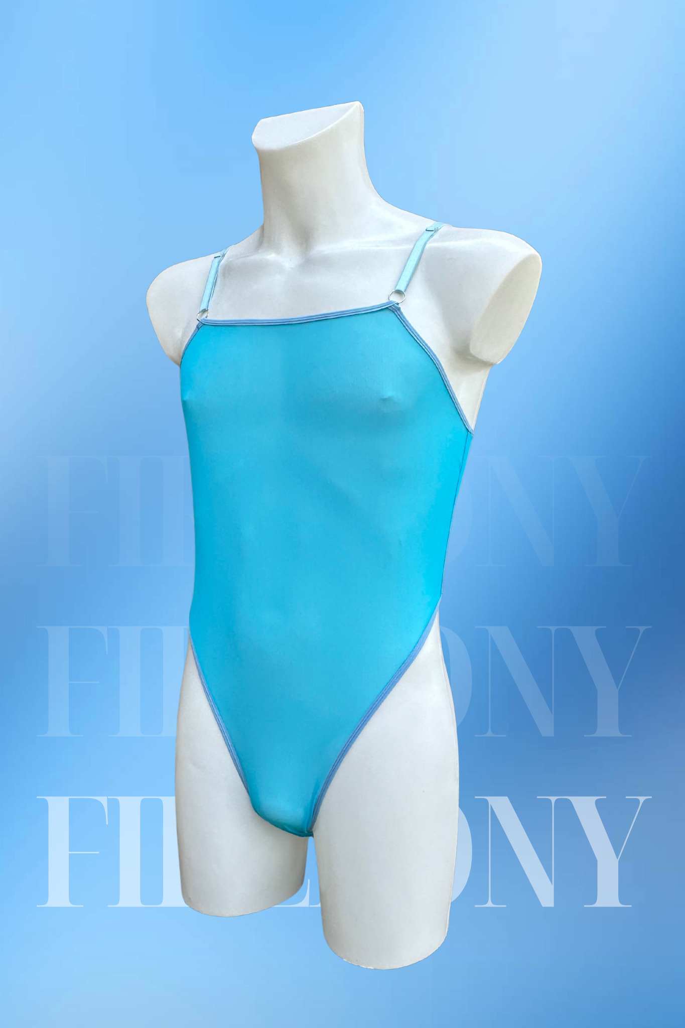 Blue Mesh Thong Bodysuit - Mens Sexy Bodysuit