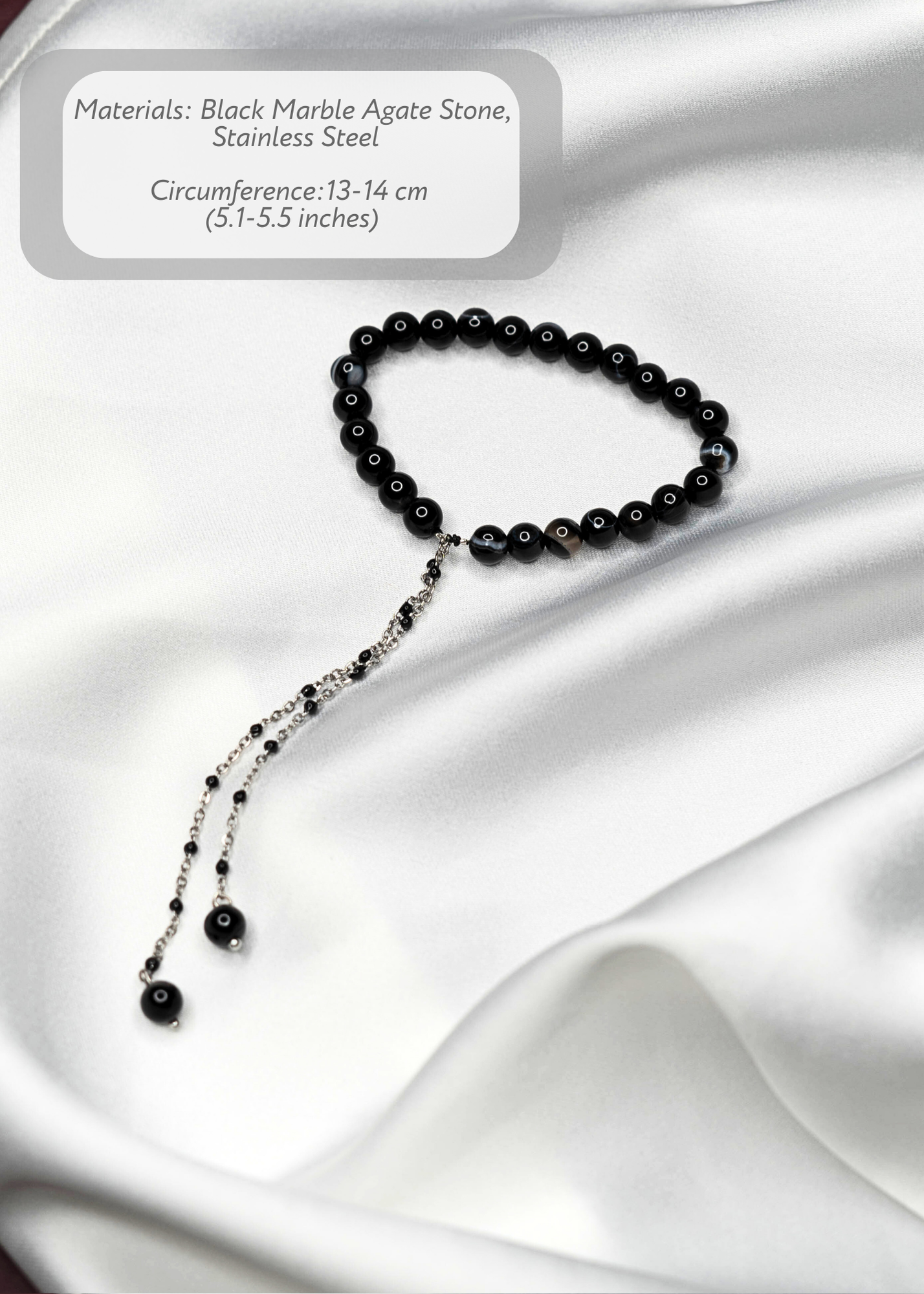 Black Marble Agate Stone Penis ring jewelry - Cock jewelry