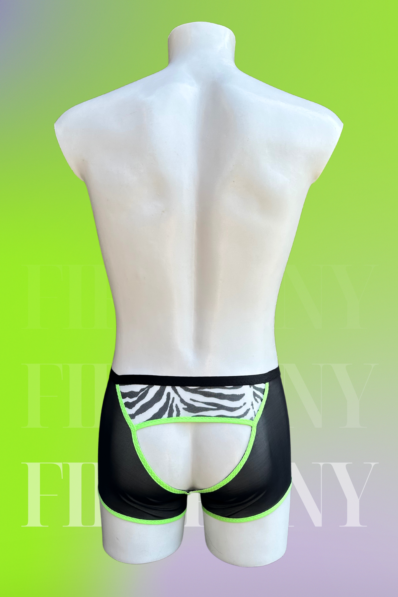 Zebra Mesh Cut-Out Boxer Shorts