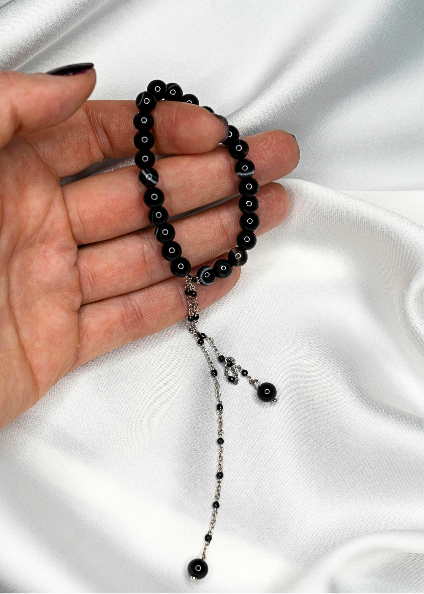 Black Marble Agate Stone Penis ring jewelry - Cock jewelry
