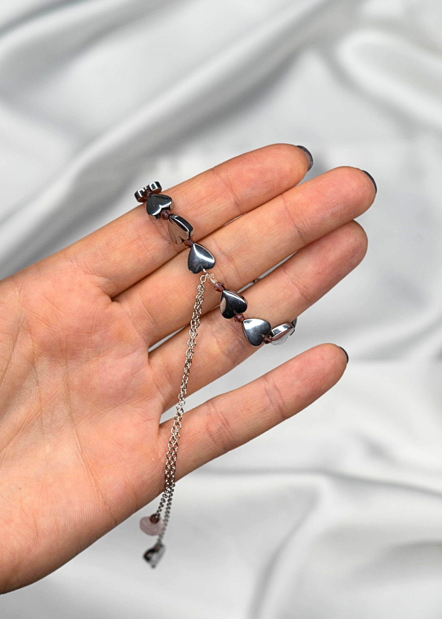 Hematite Heart Beads Penis ring jewelry - Cock jewelry