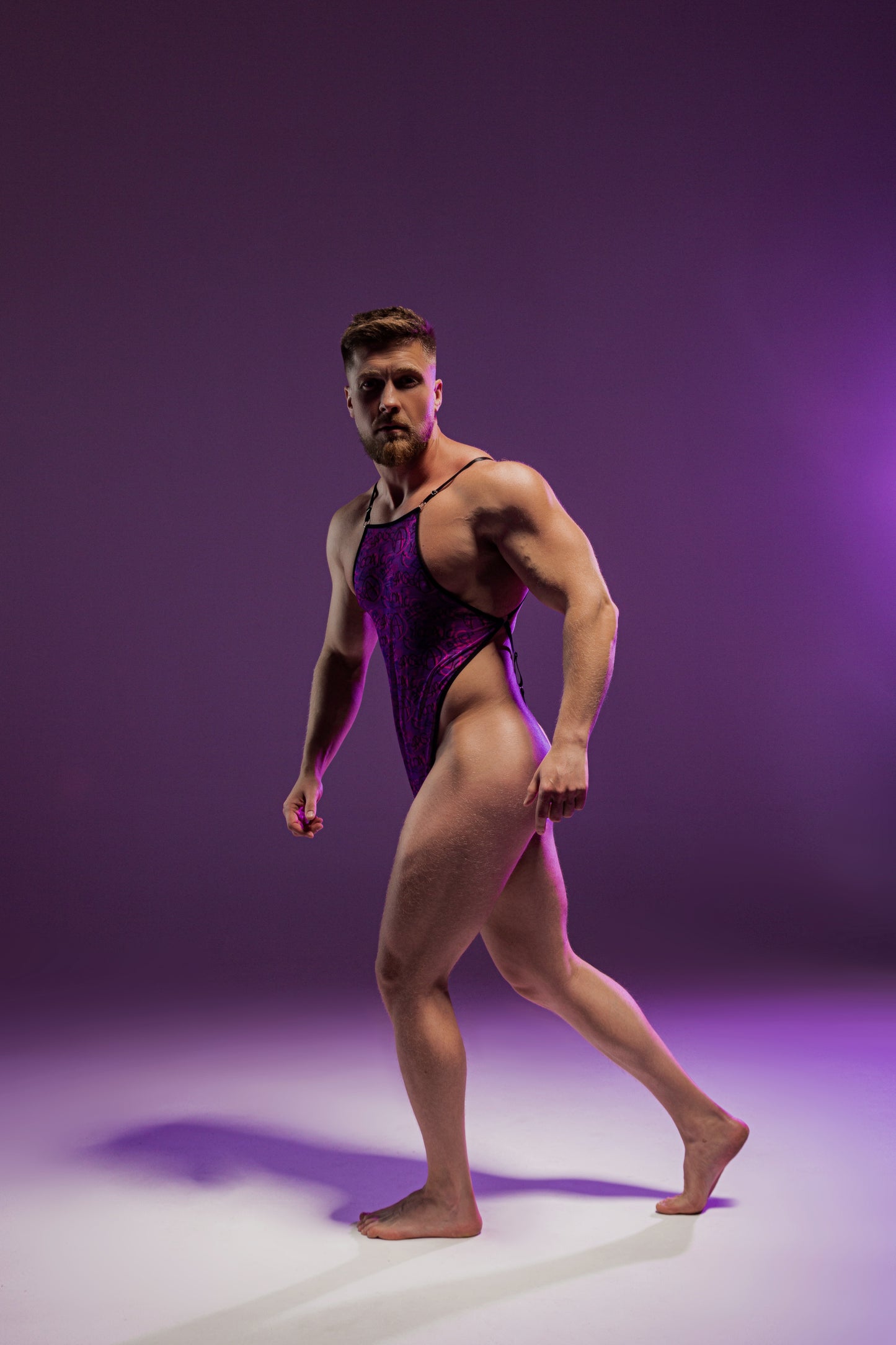 Fireponyshop men's lingerie bodysuit – urban rebel style with adjustable straps