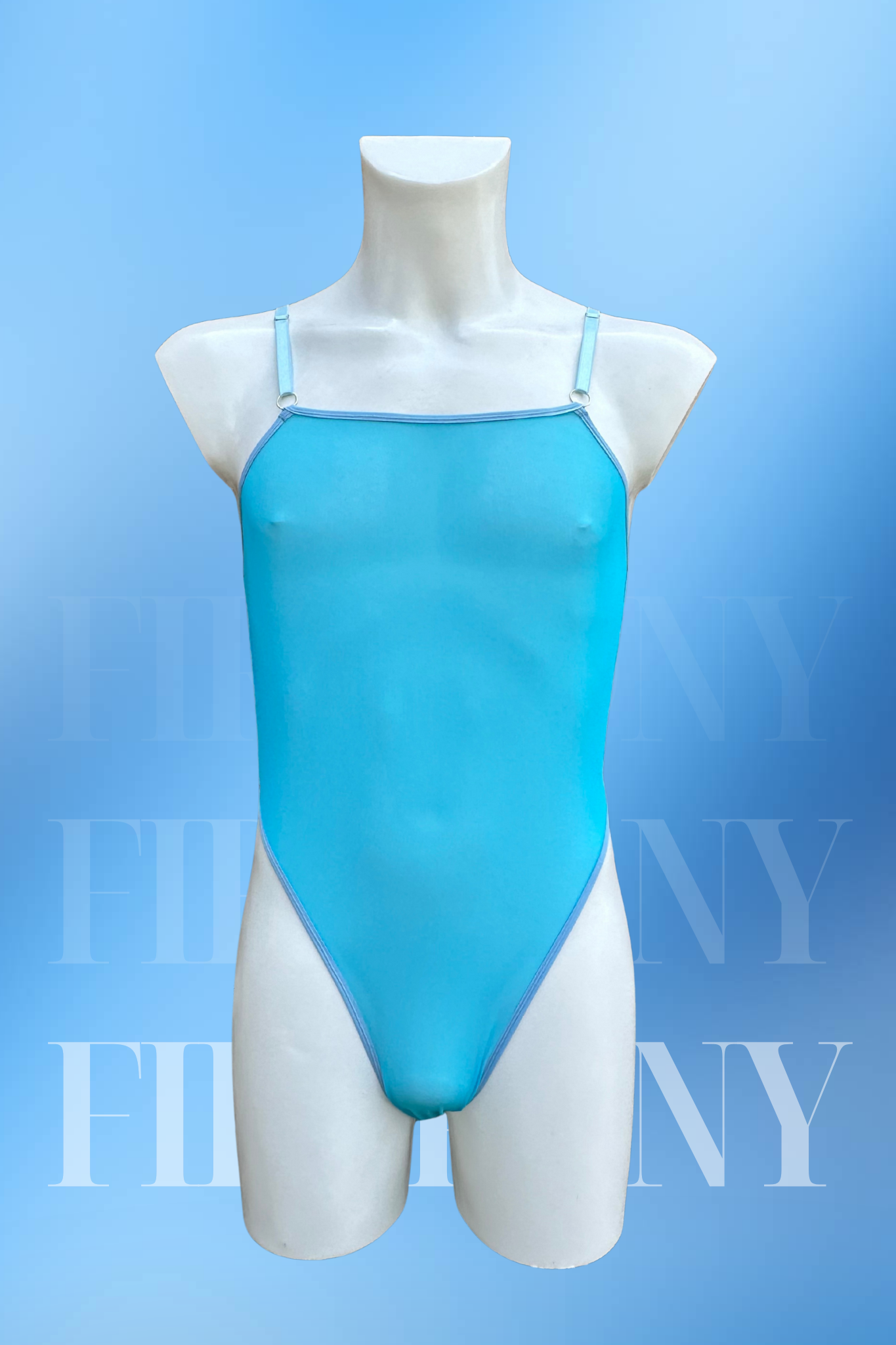 Blue Mesh Thong Bodysuit - Mens Sexy Bodysuit