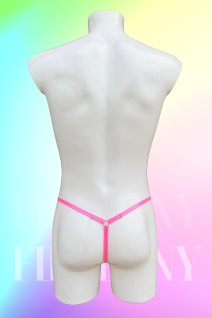 Ultra Micro Thong for Men - Extreme Glans Coverage G-String - Fishnet Minimalist Lingerie