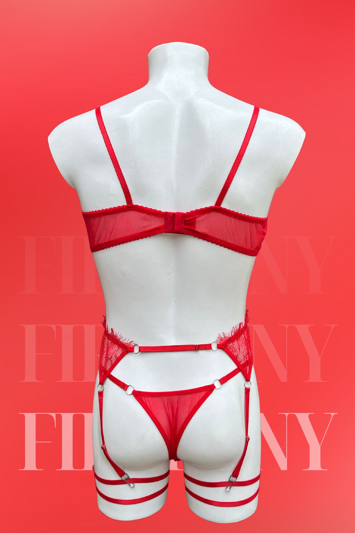 Red Lace Lingerie Set for Men Sissy Bra, Garter Belt & Thong Panties Fire Pony Red Lace Lingerie Set for Men Sissy Bra, Garter Belt & Thong Panties Fire Pony