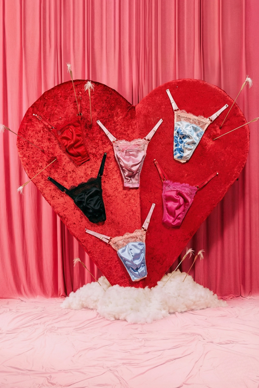 Multi-Color Satin Men's Thong Set - Luxury Silk-Feel Underwear for Men - Femboy Sissy Satin Panties - FirePony Unbound Love