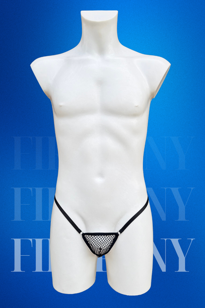 Ultra Micro Thong for Men - Extreme Glans Coverage G-String - Fishnet Minimalist Lingerie
