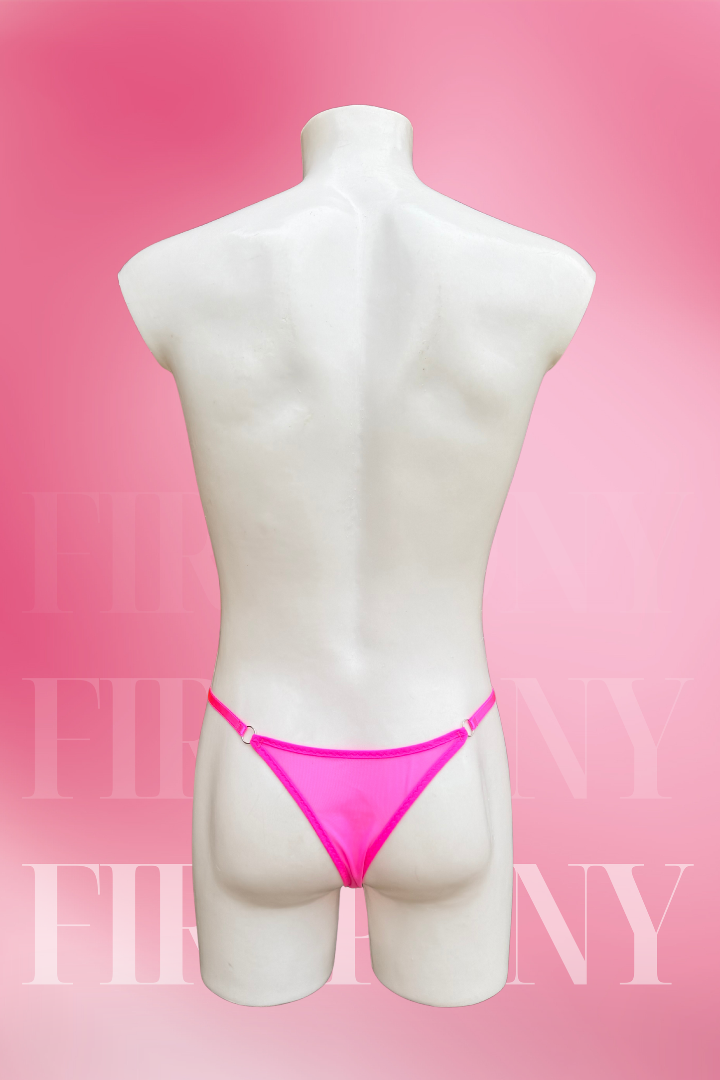 Pink Open Crotched Panty - Men’s Open Crotch Underwear, Sissy Lingerie, See Through Panty with Hole