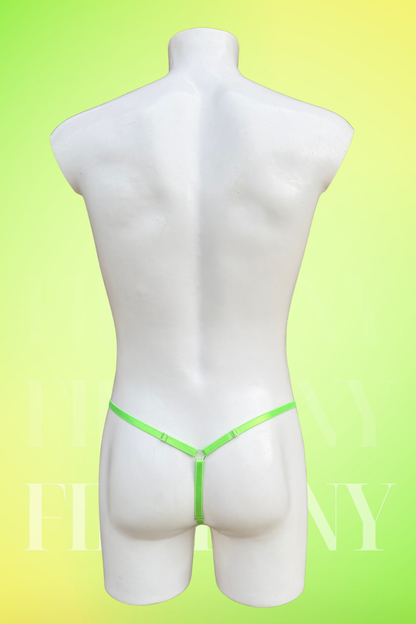Ultra Micro Thong for Men - Extreme Glans Coverage G-String - Fishnet Minimalist Lingerie