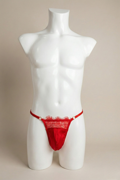 Multi-Color Satin Men's Thong Set - Luxury Silk-Feel Underwear for Men - Femboy Sissy Satin Panties - FirePony Unbound Love