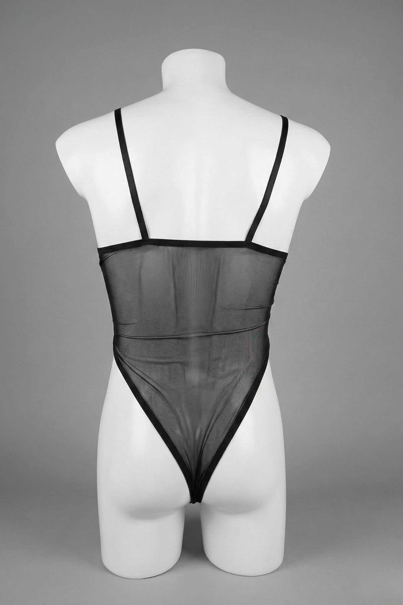 Men’s Sexy Mesh & Faux Leather Bodysuit – Rave & Festival Outfit