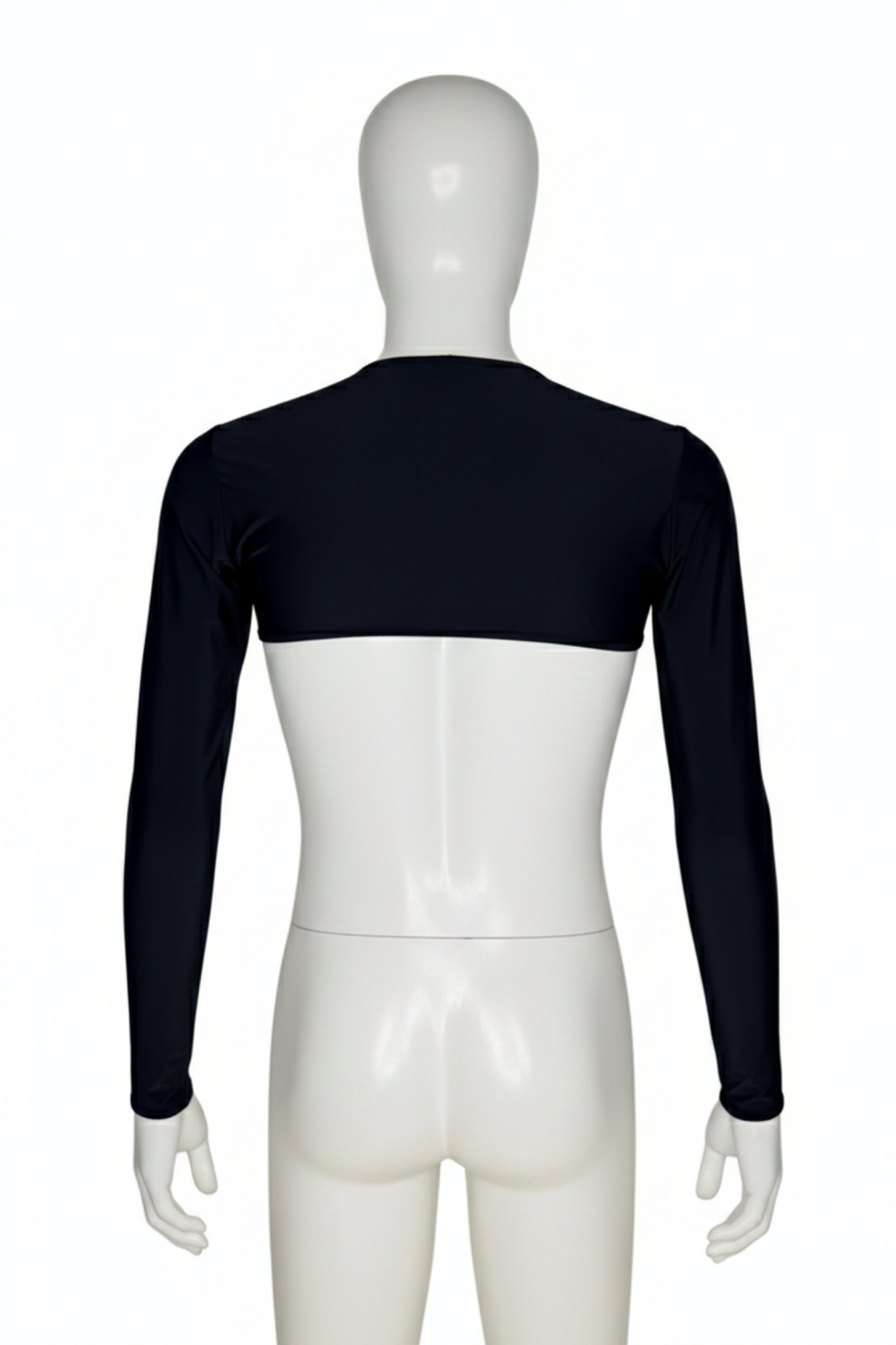 Men's Black Extreme Crop Top Shrug | Rave & Fetish Festival Wear